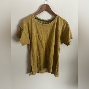 Anthro Pilcro | Mustard/Green Cotton Short Sleeve Tee